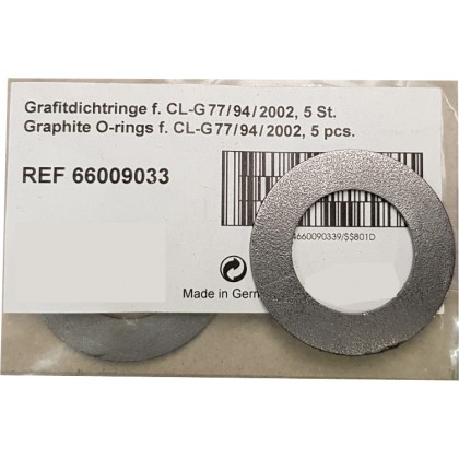 Kulzer Hera Graphite Sealing Rings f. CL-G77/94/2002 - 5 pcs - 66009033